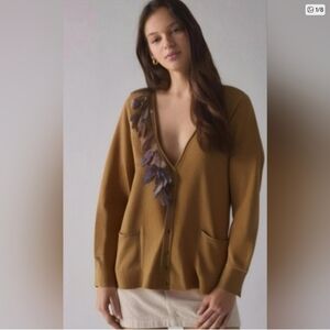 Anthro Sparrow Tied Trails Cashmere Blend Cardigan